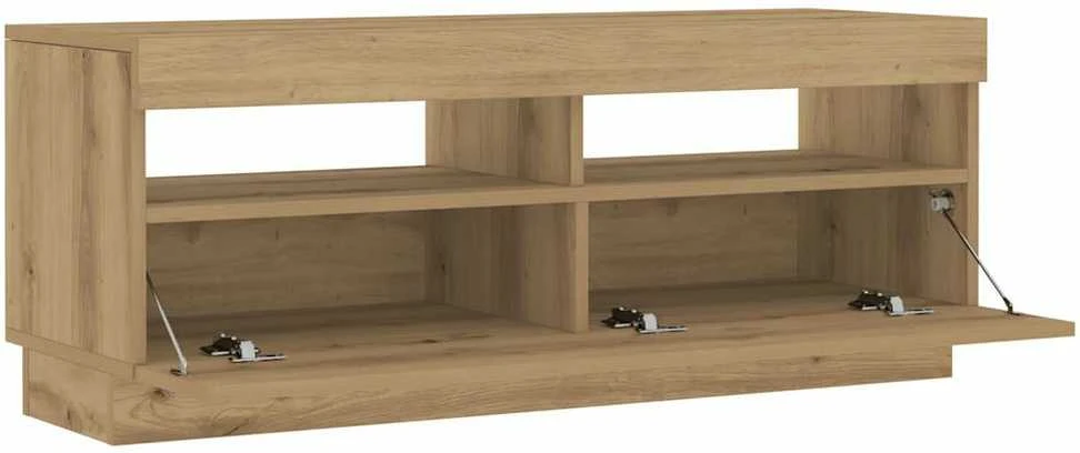 TV staliukas Televizoriaus spintelė su LED, artisano, 100x35x40cm, mediena
