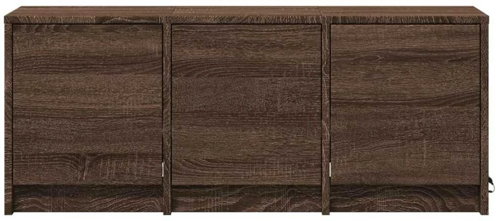 TV staliukas Televizoriaus spintelė su LED, ruda ąžuolo, 97x34x40cm, mediena