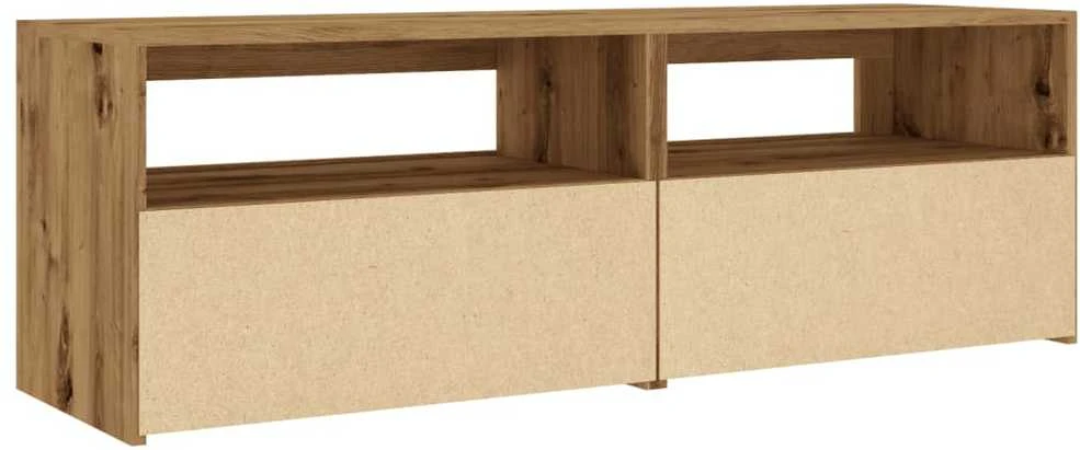 TV staliukas Televizoriaus spintelė su LED, artisano, 120x35x40cm, mediena