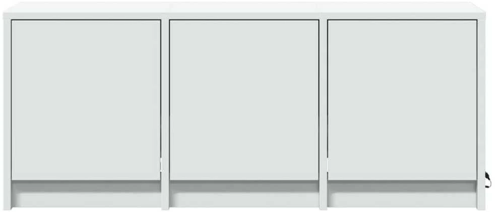 TV staliukas Televizoriaus spintelė su LED, balta, 97x34x40cm, mediena
