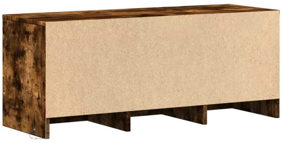 TV staliukas Televizoriaus spintelė su LED, dūminė, 97x34x40cm, mediena