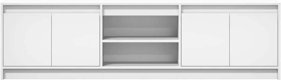TV staliukas Televizoriaus spintelė su LED, balta, 180x34x50cm, mediena