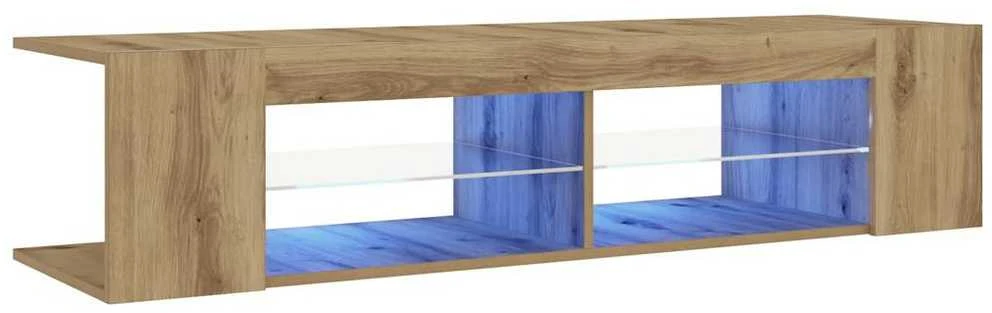 TV staliukas Televizoriaus spintelė su LED, artisano, 135x39x30cm, mediena