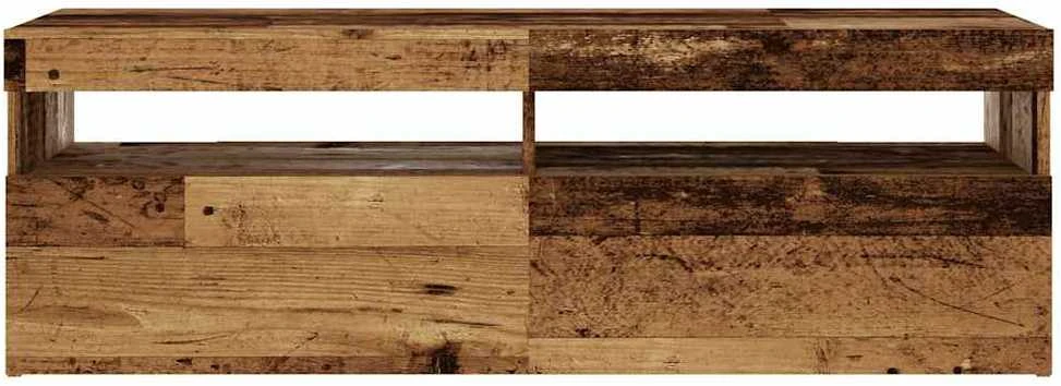 TV staliukas Televizoriaus spintelė su LED, medienos, 120x35x40cm, mediena