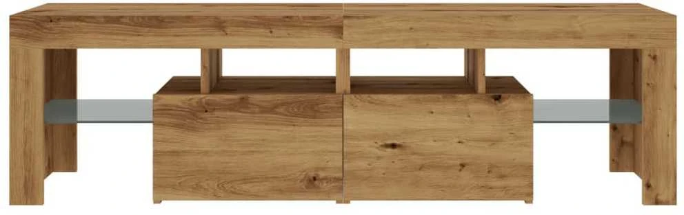 TV staliukas Televizoriaus spintelė su LED, artisano, 140x36,5x40cm, mediena