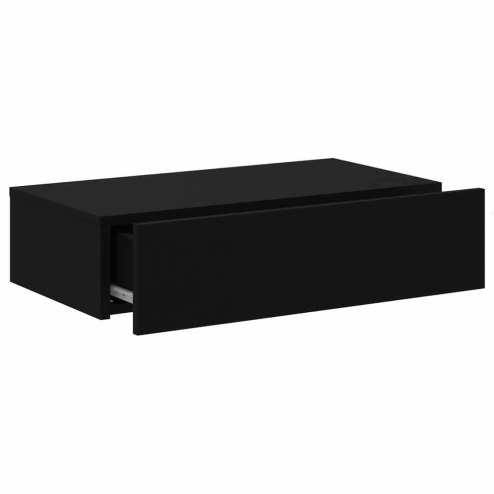 TV staliukas Televizoriaus spintelė su LED lemputėmis, juoda, 60x35x15,5cm