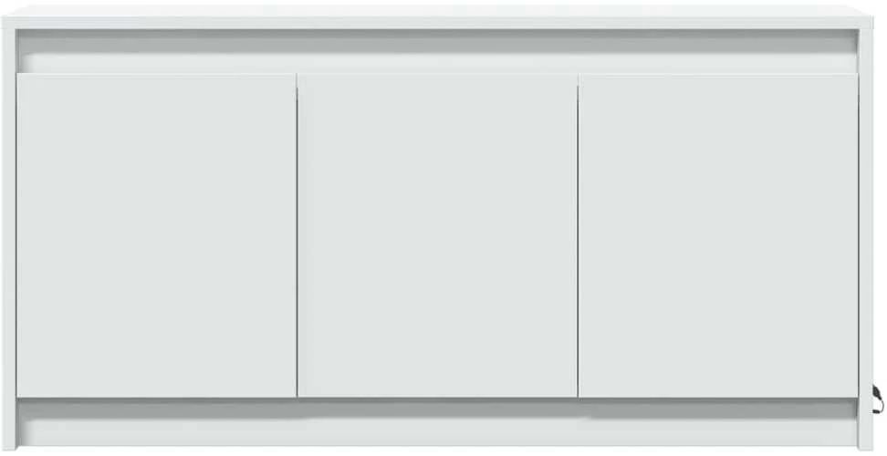 TV staliukas Televizoriaus spintelė su LED, balta, 100x34x50cm, mediena