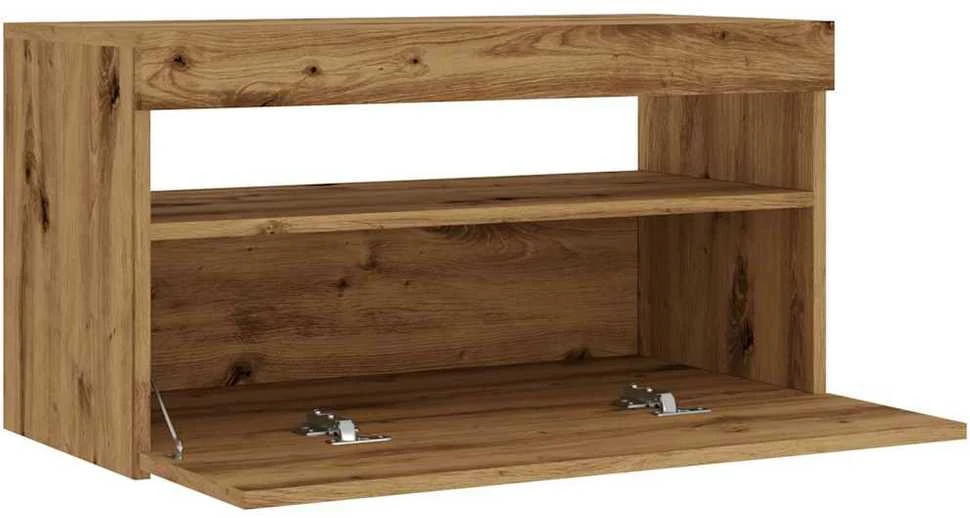 TV staliukas Televizoriaus spintelė su LED, artisano, 75x35x40cm, mediena