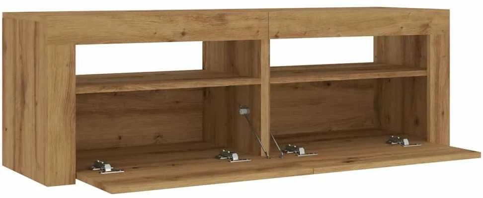 TV staliukas Televizoriaus spintelė su LED, artisano, 120x35x40cm, mediena