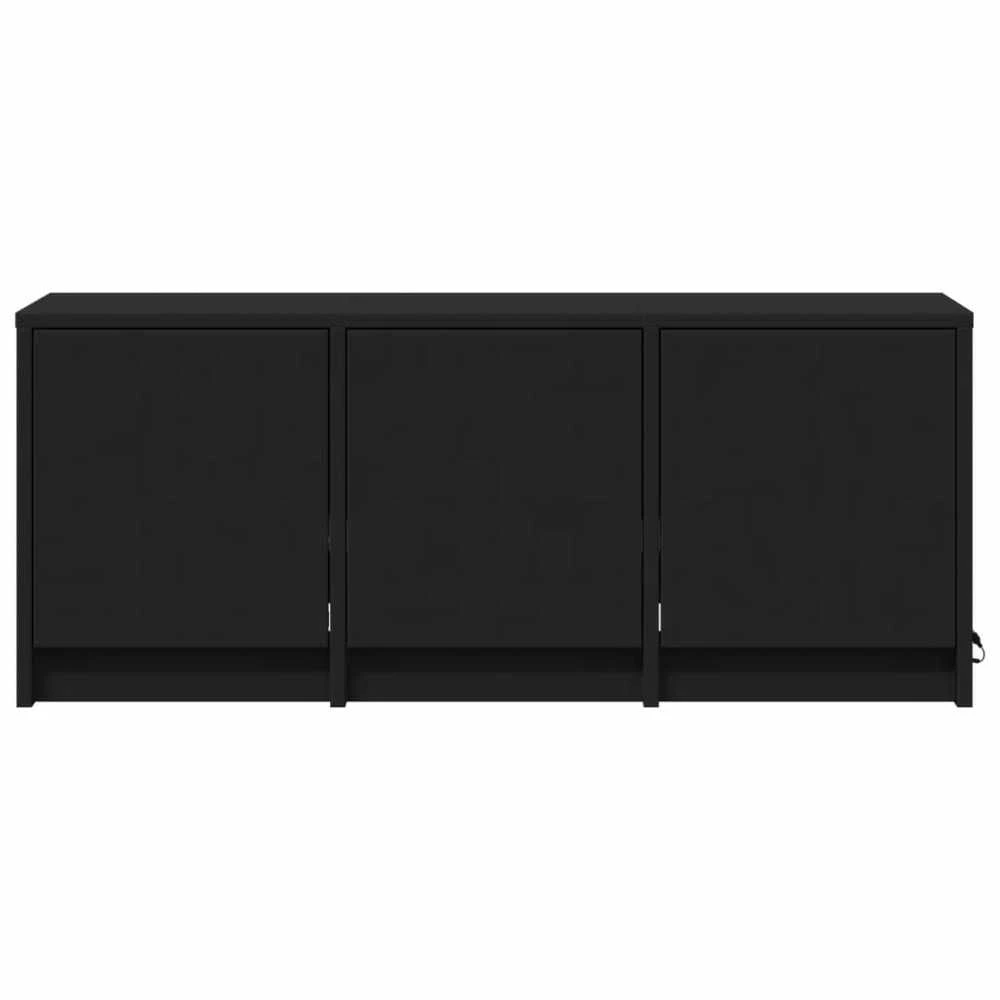 TV staliukas Televizoriaus spintelė su LED, juoda, 97x34x40cm, mediena