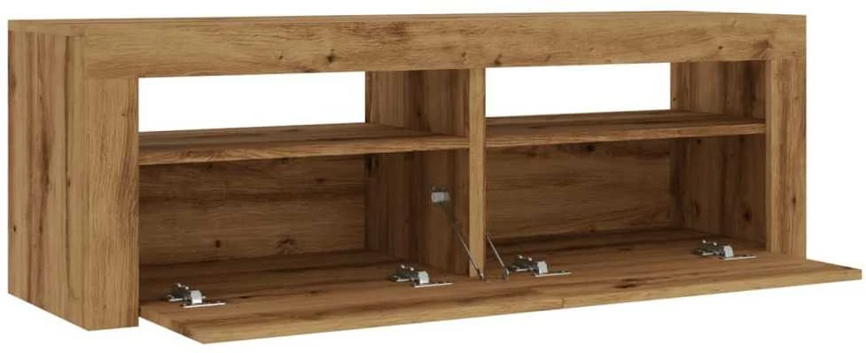 TV staliukas Televizoriaus spintelė su LED, artisano, 120x35x40cm, mediena
