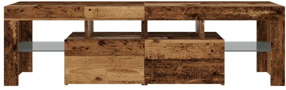 TV staliukas Televizoriaus spintelė su LED, medienos, 140x36,5x40cm, mediena