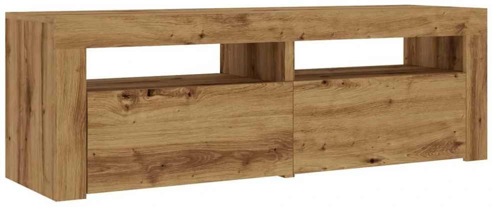 TV staliukas Televizoriaus spintelė su LED, artisano, 120x35x40cm, mediena