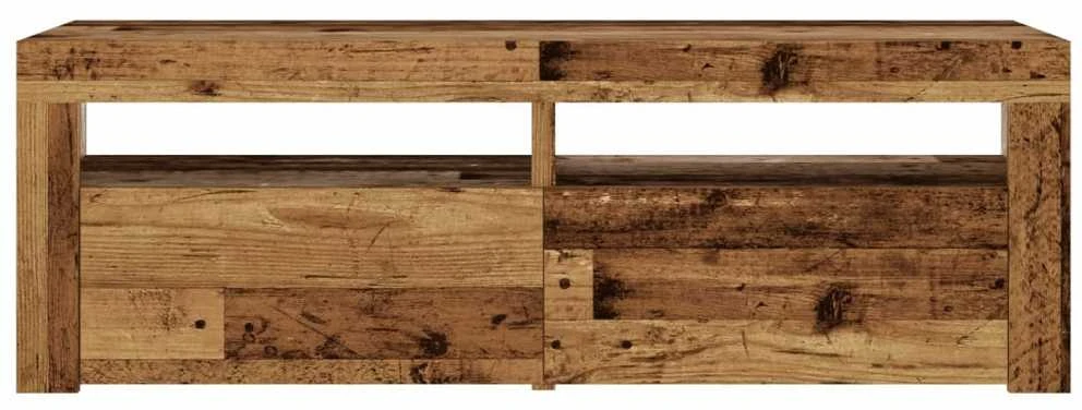 TV staliukas Televizoriaus spintelė su LED, medienos, 120x35x40cm, mediena