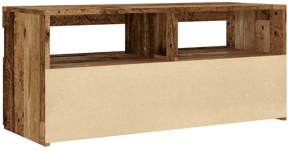 TV staliukas Televizoriaus spintelė su LED, medienos, 90x35x40cm, mediena