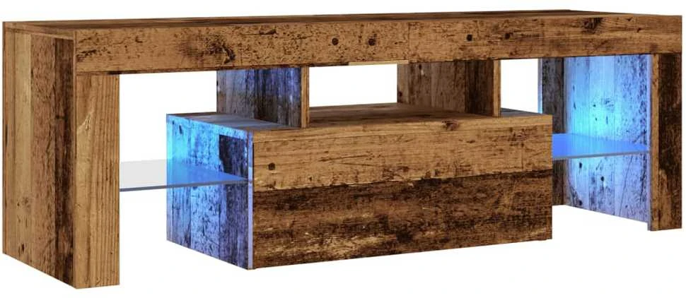 TV staliukas Televizoriaus spintelė su LED, medienos, 120x36,5x40cm, mediena