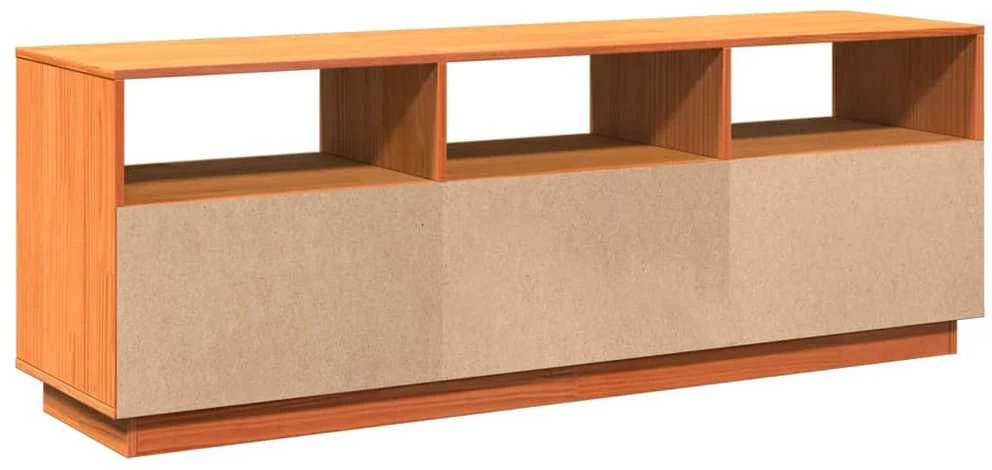 TV staliukas Televizoriaus spintelė, vaško ruda, 140x37x50cm, pušies masyvas
