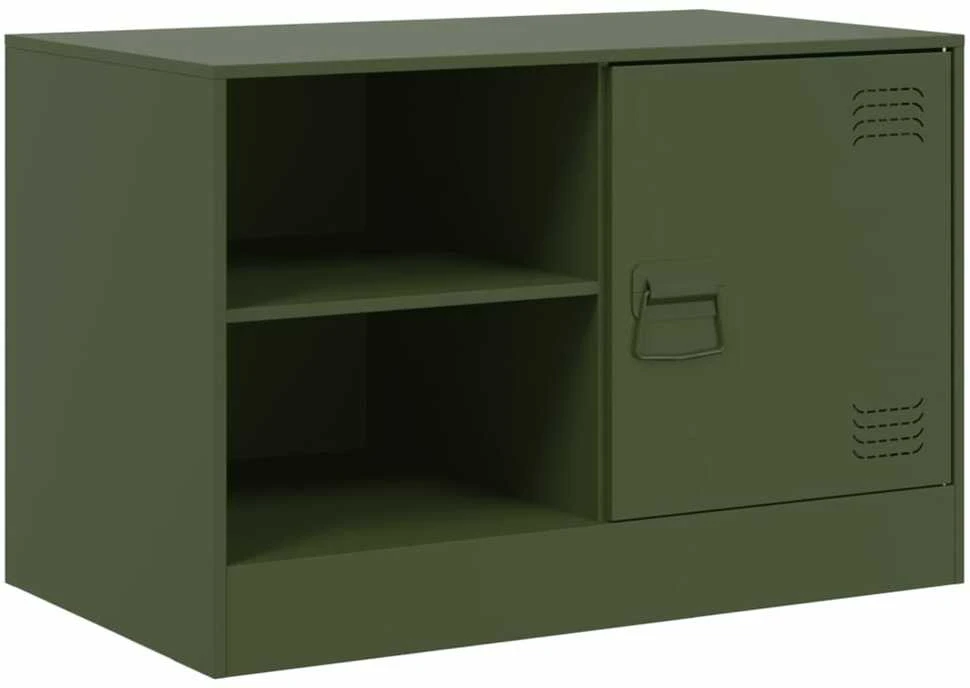 TV staliukas Televizoriaus spintelės, 2vnt., alyvuogių, 67x39x44cm, plienas