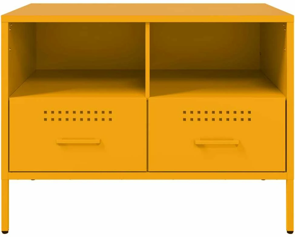 TV staliukas TV spintelės, 2vnt., garstyčių, 68x39x50,5cm, plienas