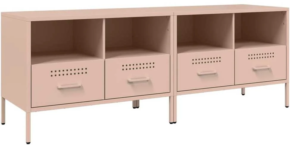 TV staliukas Televizoriaus spintelės, 2vnt., rožinės, 68x39x50,5cm, plienas