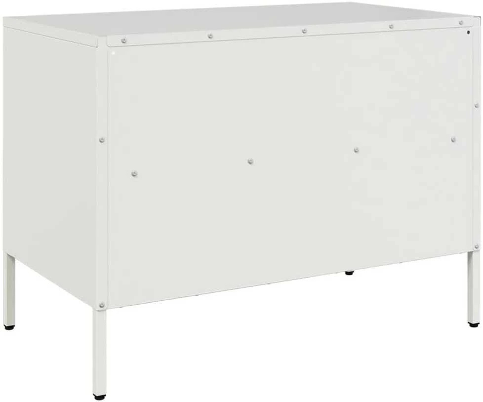 TV staliukas Televizoriaus spintelės, 2vnt., baltos, 68x39x50,5cm, plienas