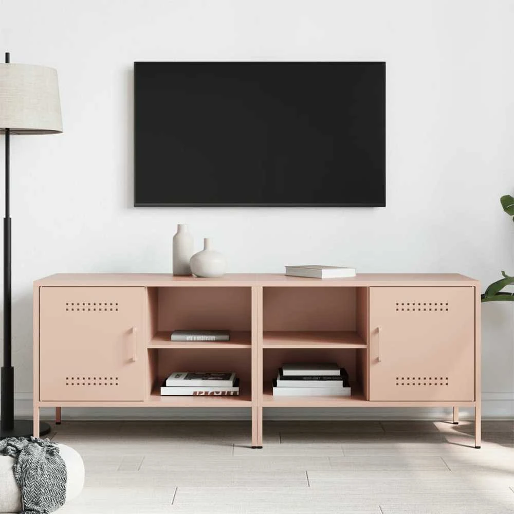 TV staliukas Televizoriaus spintelės, 2vnt., rožinės, 68x39x50,5cm, plienas