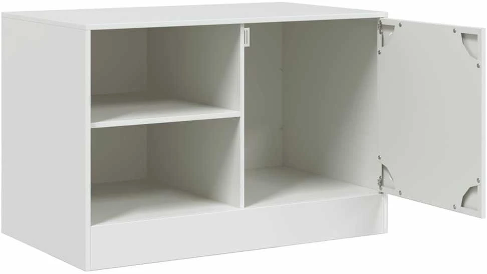 TV staliukas Televizoriaus spintelės, 2vnt., baltos, 67x39x44cm, plienas