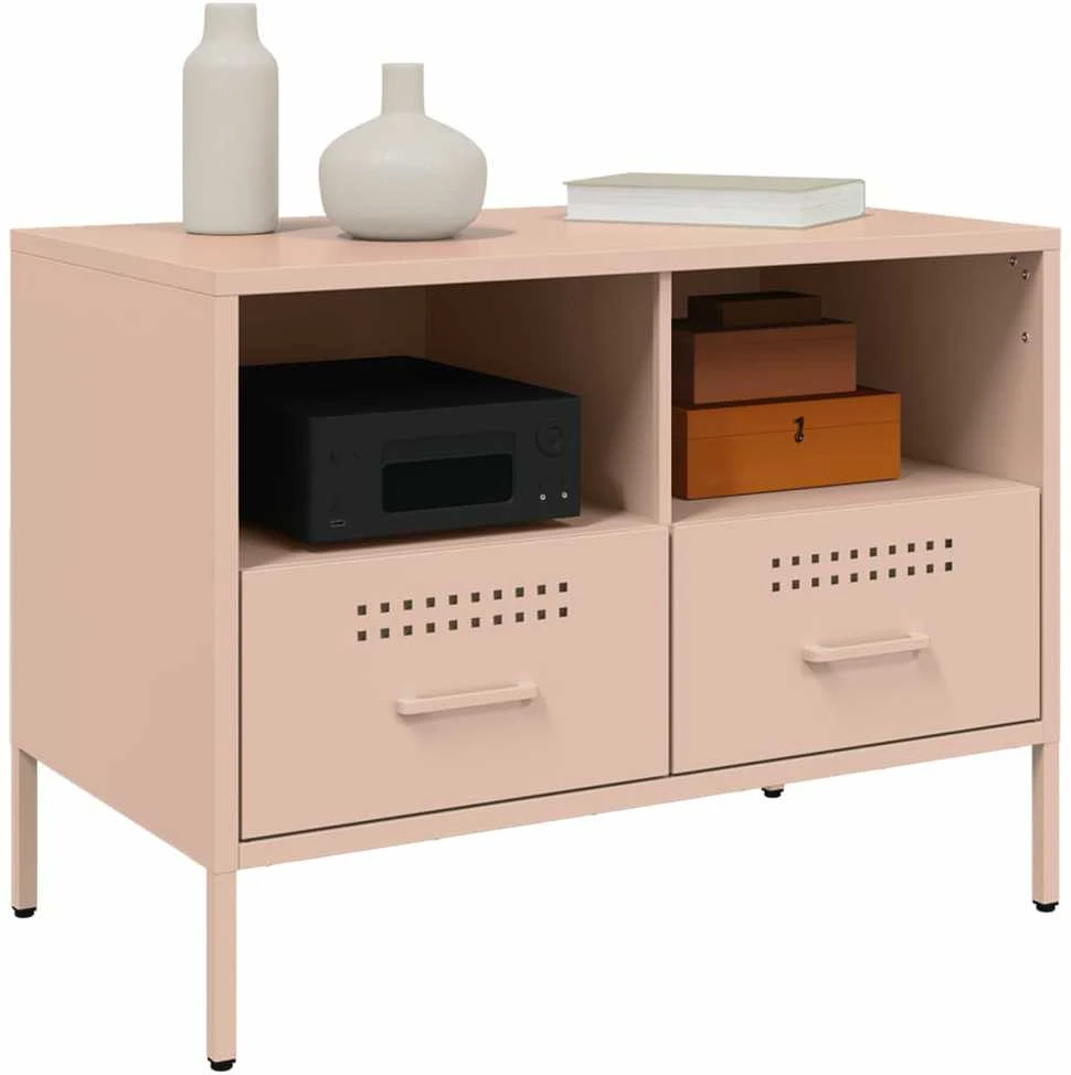 TV staliukas Televizoriaus spintelės, 2vnt., rožinės, 68x39x50,5cm, plienas