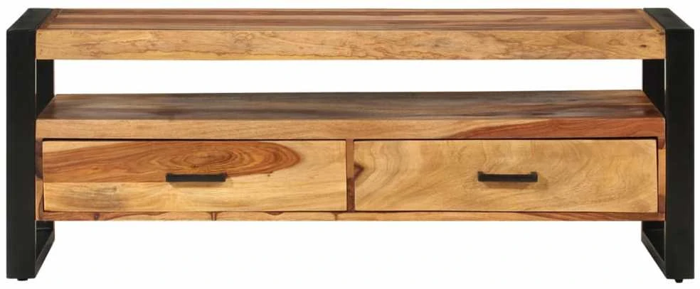 TV staliukas TV spintelė, 120x35x45cm, rausv. dalbergijos med. masyvas