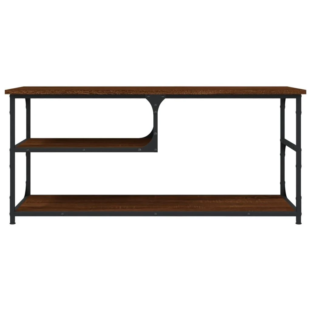 TV staliukas TV spintelė, ruda ąžuolo, 103x38x46,5cm, mediena/plienas