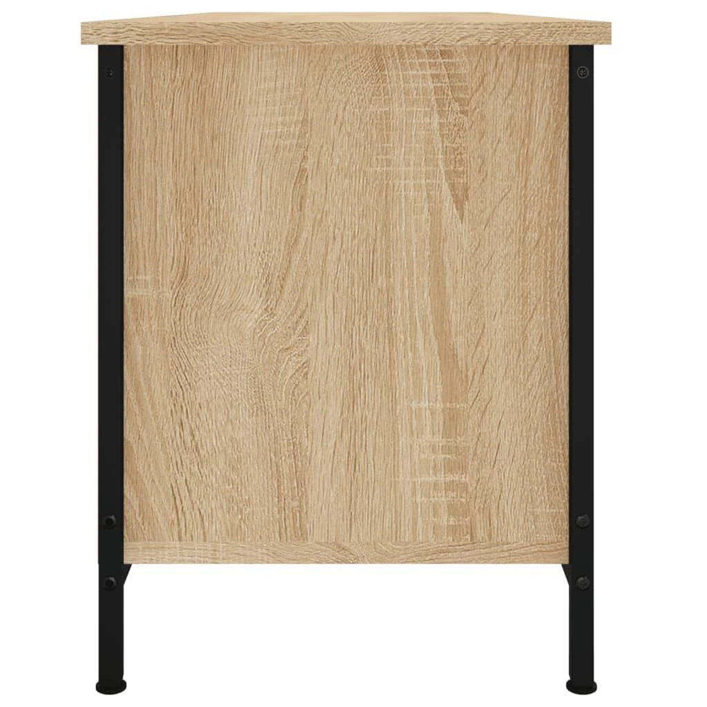 TV staliukas TV spintelė su durelėmis, ąžuolo, 102x35x45cm, apdirbta mediena