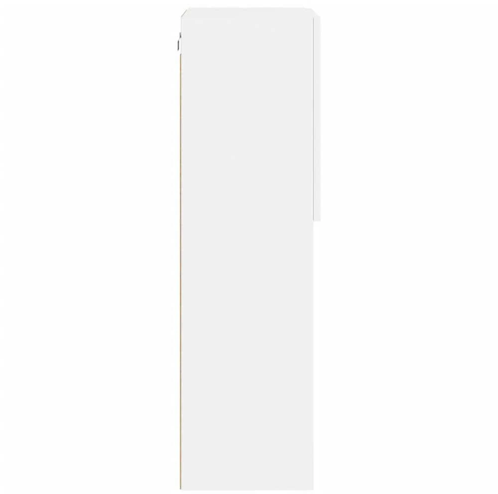 TV staliukas TV spintelė su LED lemputėmis, baltos spalvos, 40,5x30x102cm