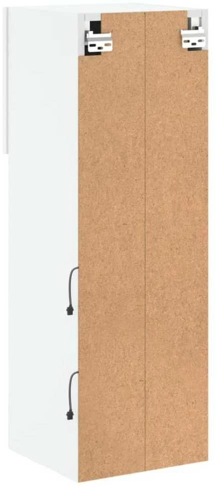 TV staliukas TV spintelė su LED lemputėmis, baltos spalvos, 30,5x30x90cm