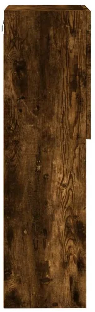 TV staliukas TV spintelė su LED lemputėmis, dūminio ąžuolo, 40,5x30x102cm
