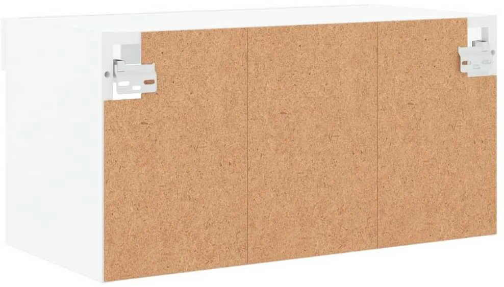 TV staliukas TV spintelė su LED lemputėmis, baltos spalvos, 60x30x30cm