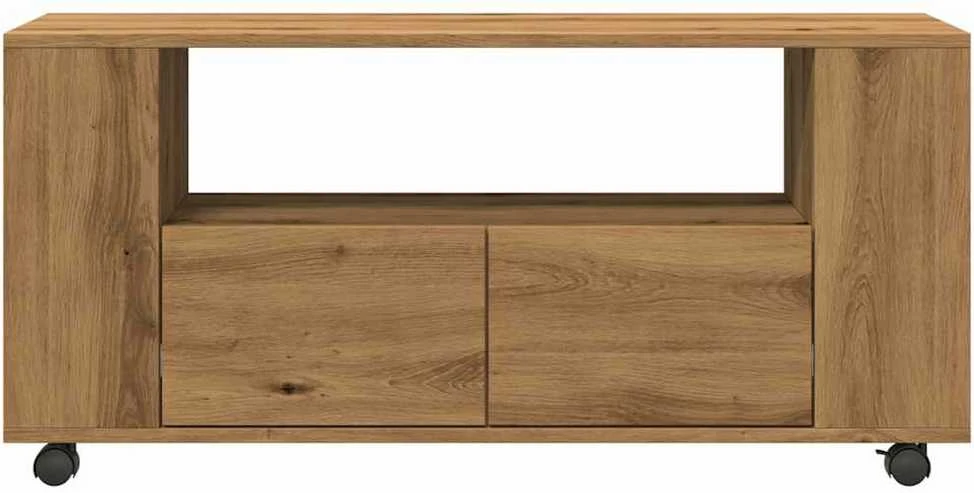 TV staliukas TV spintelė su ratukais, artisano, 102x34,5x43cm, mediena