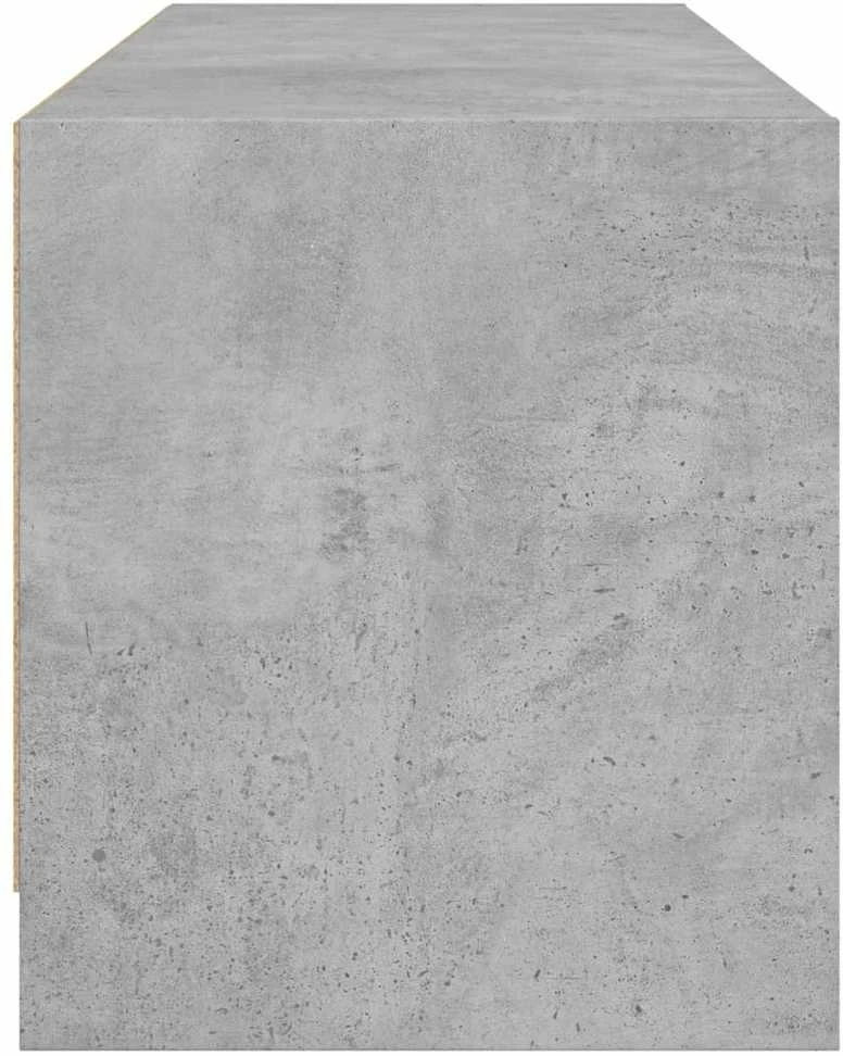 TV staliukas TV spintelė su stiklinėmis durelėmis, betono, 102x37x42cm