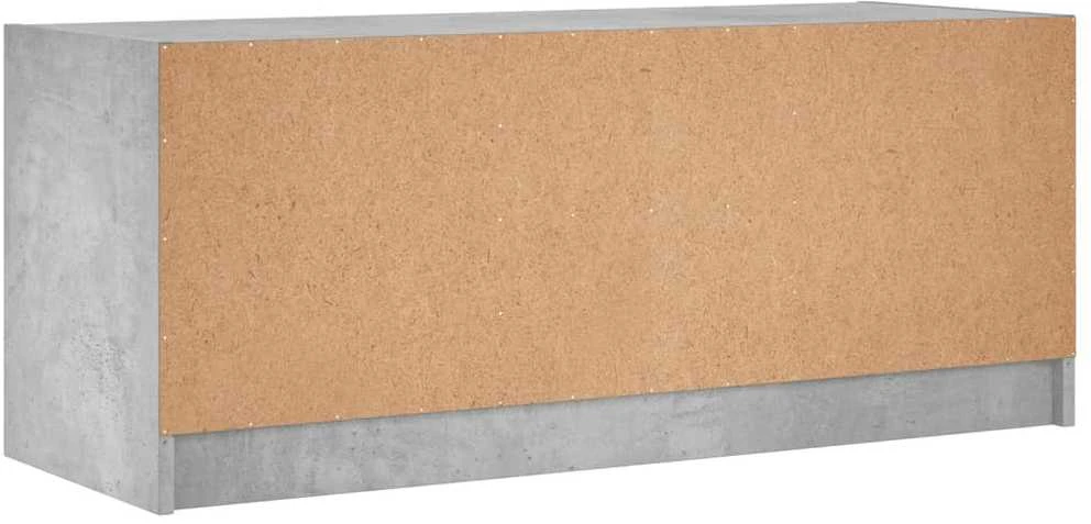TV staliukas TV spintelė su stiklinėmis durelėmis, betono, 102x37x42cm