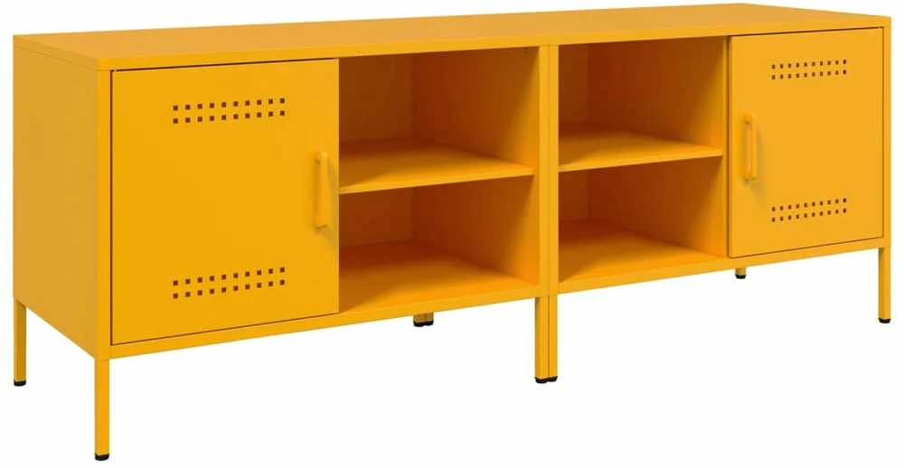 TV staliukas TV spintelės, 2vnt., garstyčių, 68x39x50,5cm, plienas