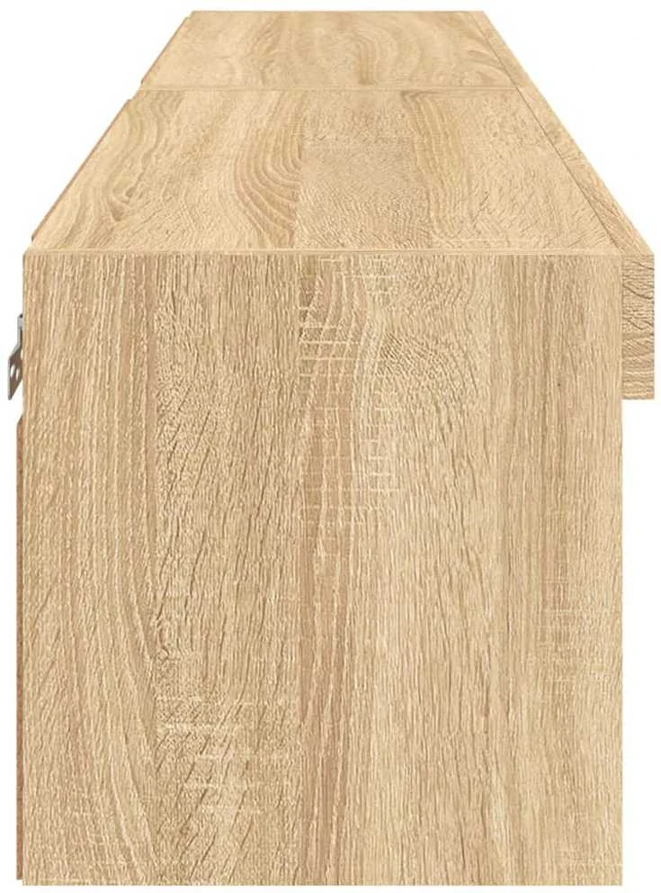 TV staliukas TV spintelės su LED lemputėmis, 2vnt., ąžuolo, 60x30x30cm