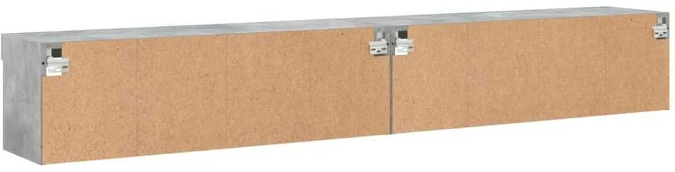 TV staliukas TV spintelės su LED lemputėmis, 2vnt., betono, 100x30x30cm