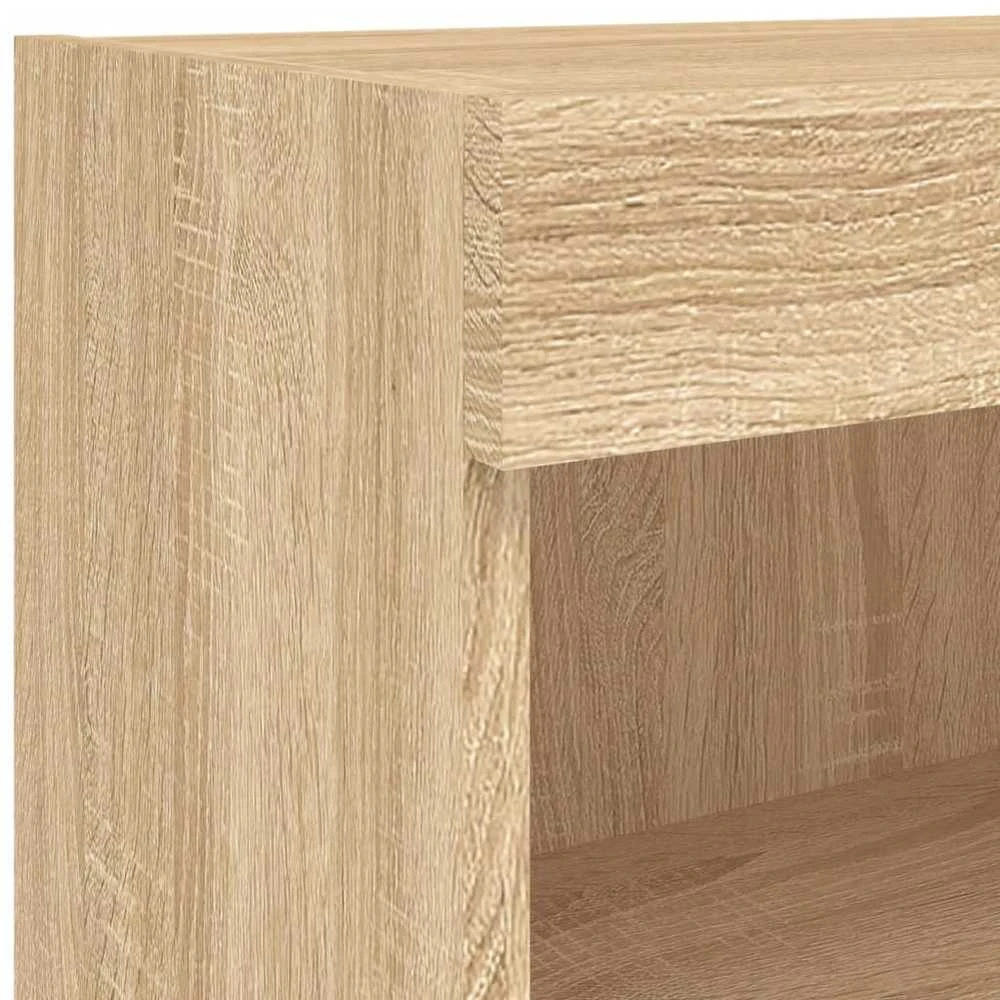 TV staliukas TV spintelės su LED lemputėmis, 2vnt., ąžuolo, 60x30x30cm