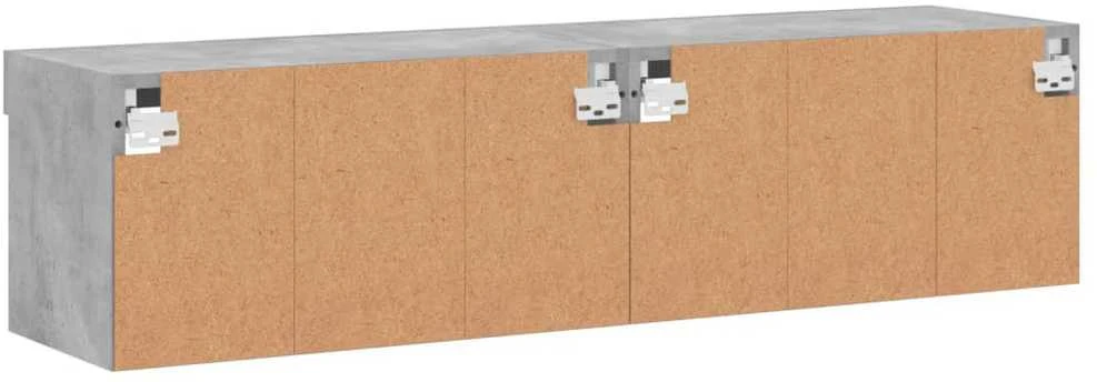 TV staliukas TV spintelės su LED lemputėmis, 2vnt., betono, 60x30x30cm