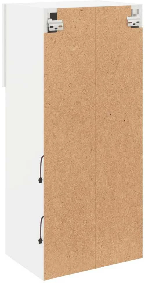 TV staliukas TV spintelės su LED lemputėmis, 2vnt., baltos, 40,5x30x90cm