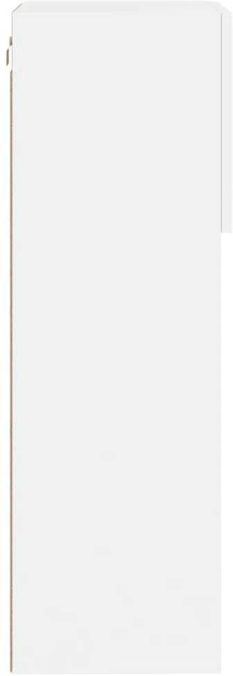 TV staliukas TV spintelės su LED lemputėmis, 2vnt., baltos, 40,5x30x90cm