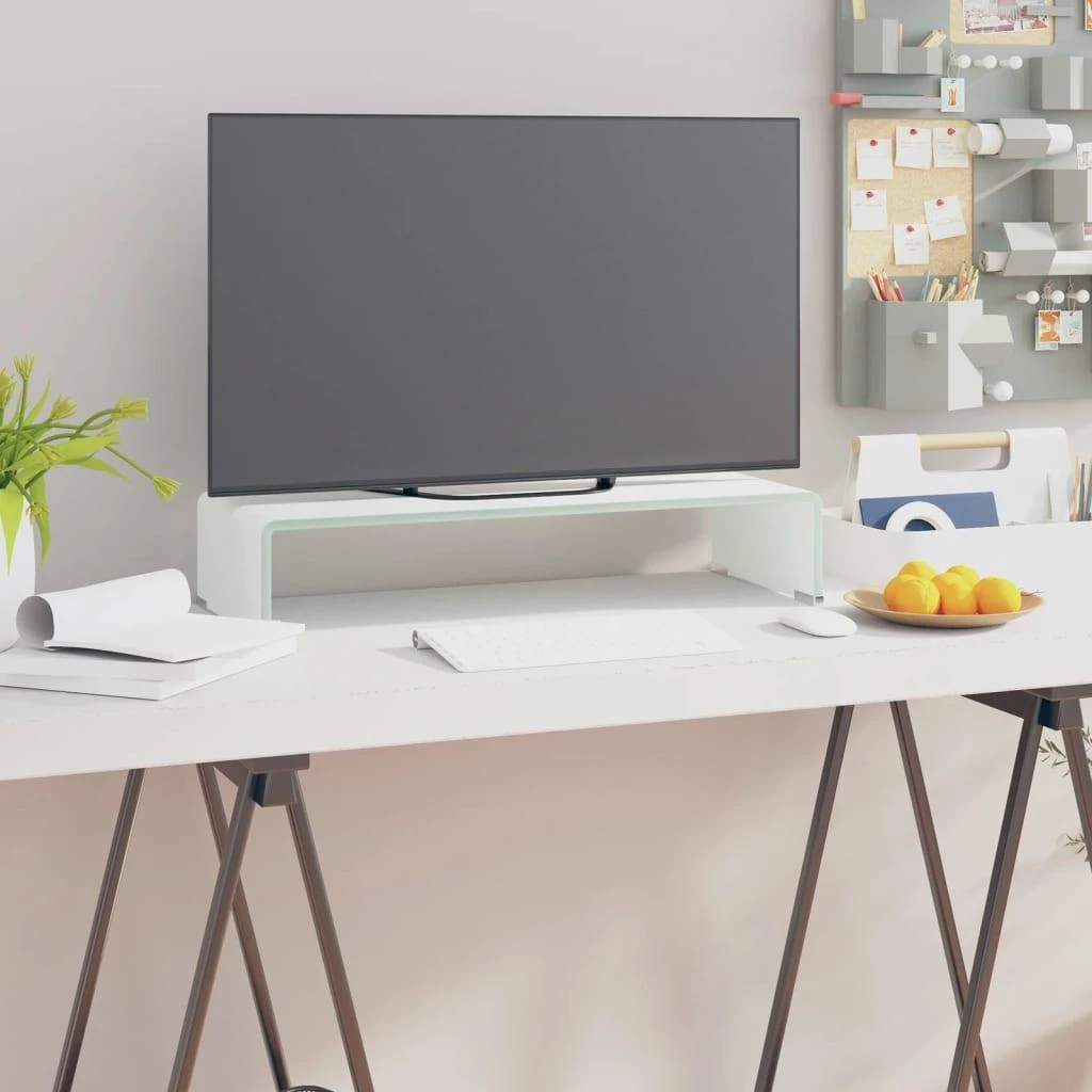 TV stovas/monitoriaus pakyla, žalias, 60x25x11cm, stiklas