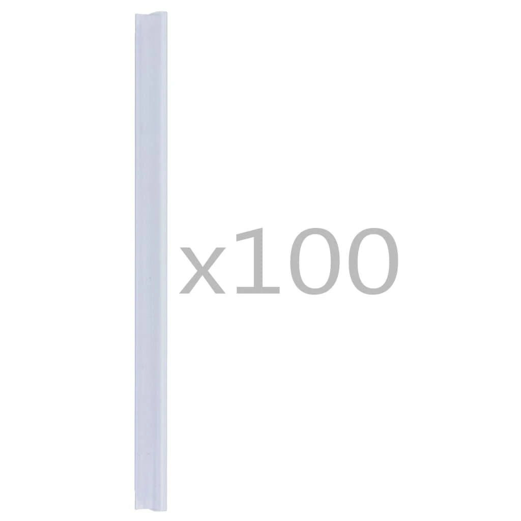Tvoros juostų laikikliai, 100vnt., skaidrūs, PVC