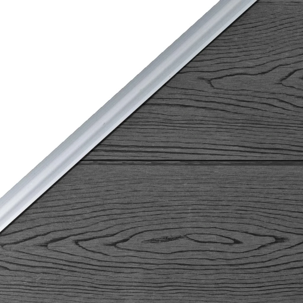 Tvoros segmentas, juodos spalvos, 95x(105-180)cm, WPC