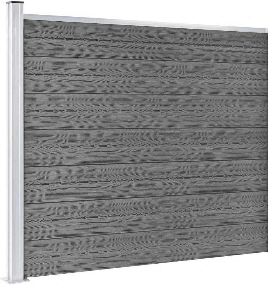 Tvoros segmentų rinkinys, pilkas, 699x146cm, WPC