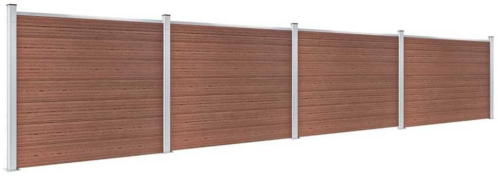 Tvoros segmentų rinkinys, rudas, 699x146cm, WPC